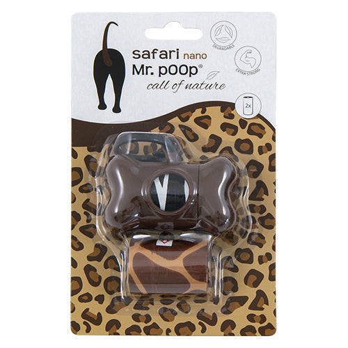 Mr Poop poepzakhouder safarimotief + 2 rolletjes