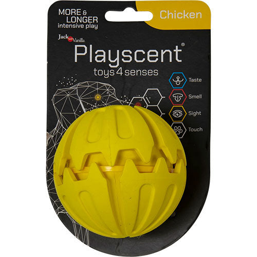 Jack and Vanilla Playscent Ball mit Hühnchen-, Rindfleisch- und Speckgeschmack - 8 cm