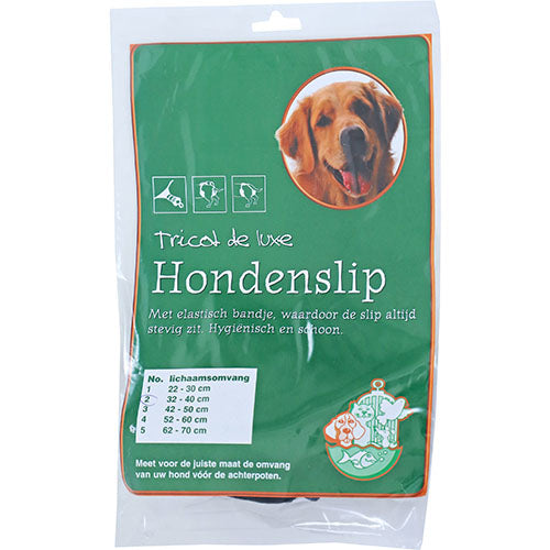 Loopsheidbroekje/ Hondenslip - Tricot de Luxe - Zwart - Verkrijgbaar in 5 maten