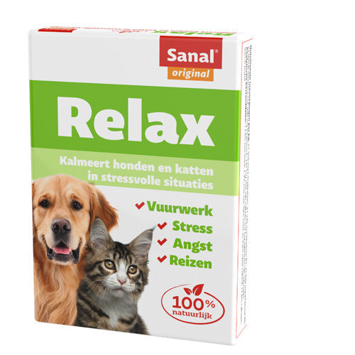 Sanal hond en kat Relax, anti stressmiddel  15 tabletten