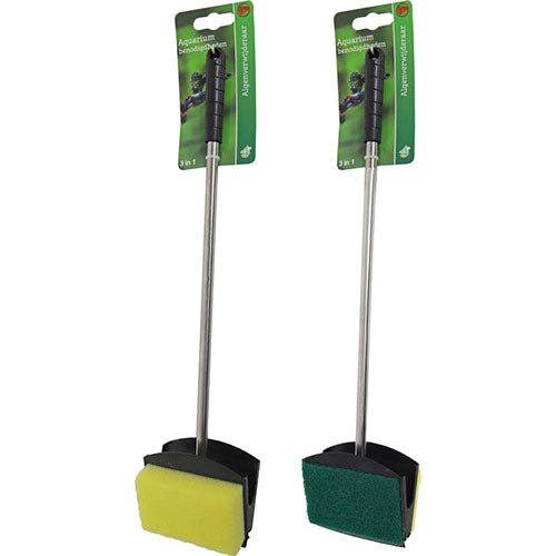 Boon aquarium algenverwijderaar 3 in 1 met steel 40 cm