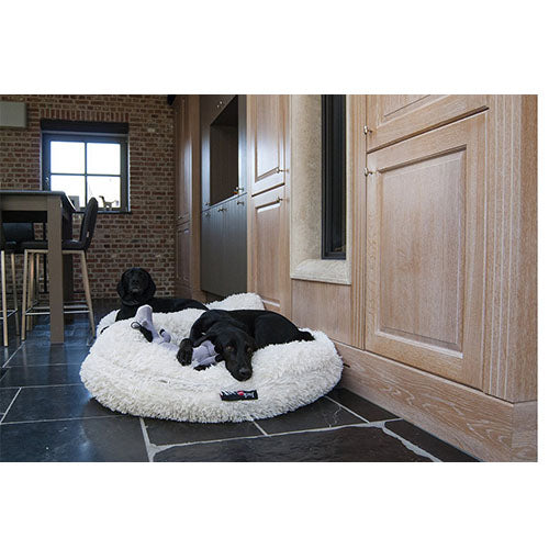 Jack and Vanilla Puff Long Plush gebroken wit superdikke donut kussen