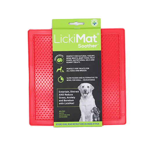 Lickimat Soother - voermat voor natvoer en brokjes - slow feeder