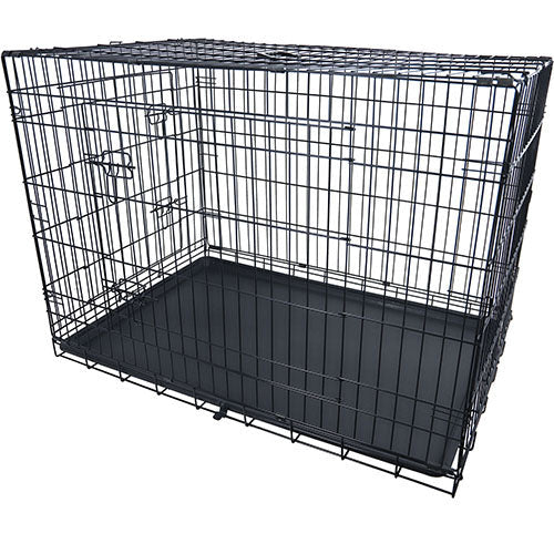 Hondenbench - draadkooi - 2 deurs - zwart