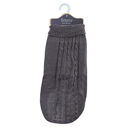 Boony Zopfmusterpullover braun