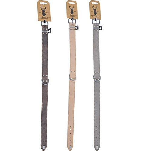 Boony Est1941 Halsband aus weichem Leder in 9 Größen