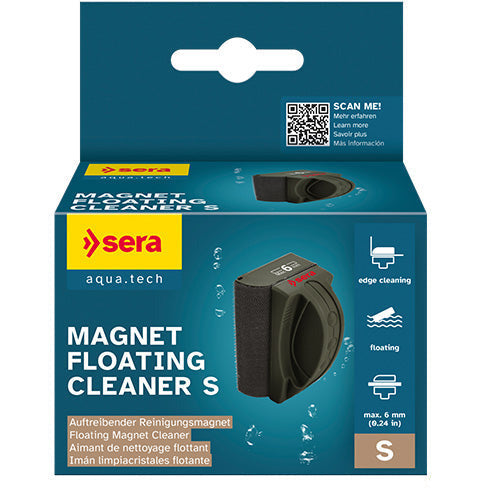 Sera drijvende algenmagneet ruitenreiniger met hoekreiniging XS - S - M  - L