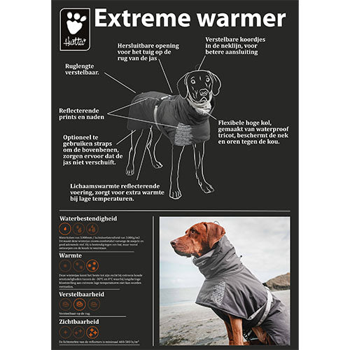 Hurtta winterjas Extreme Warmer in verschillende kleuren