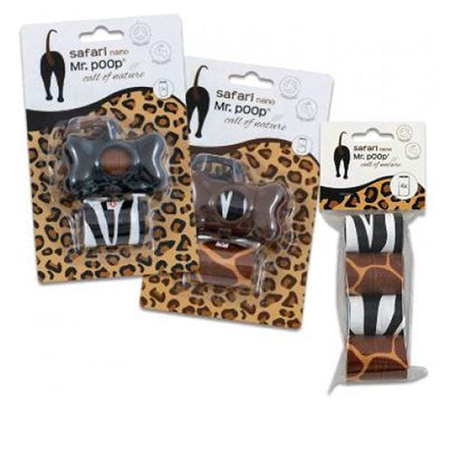Mr Poop poepzakhouder safarimotief + 2 rolletjes