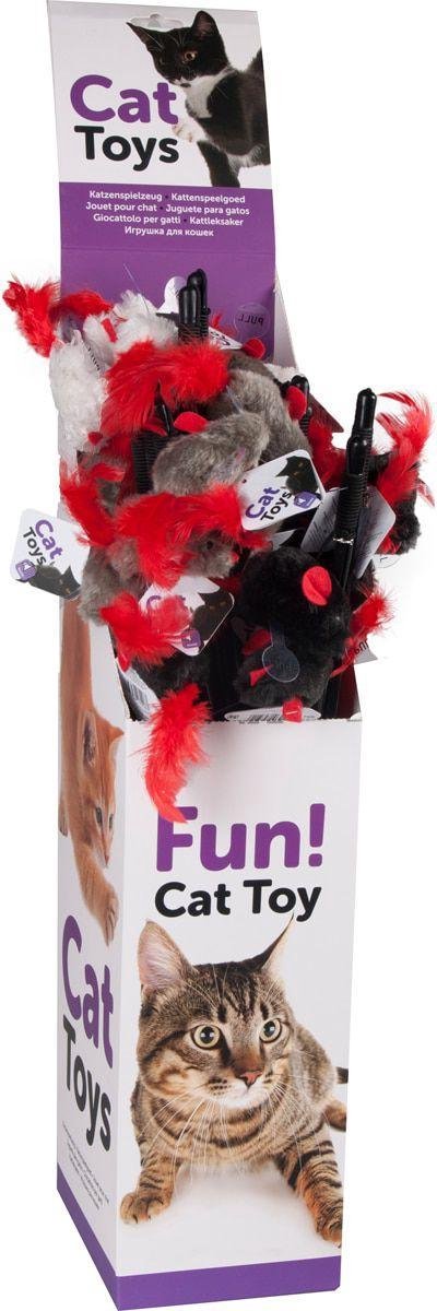 Kattenspeelgoed hengel Met Geluid - Zwart - 5 x 14 x 61