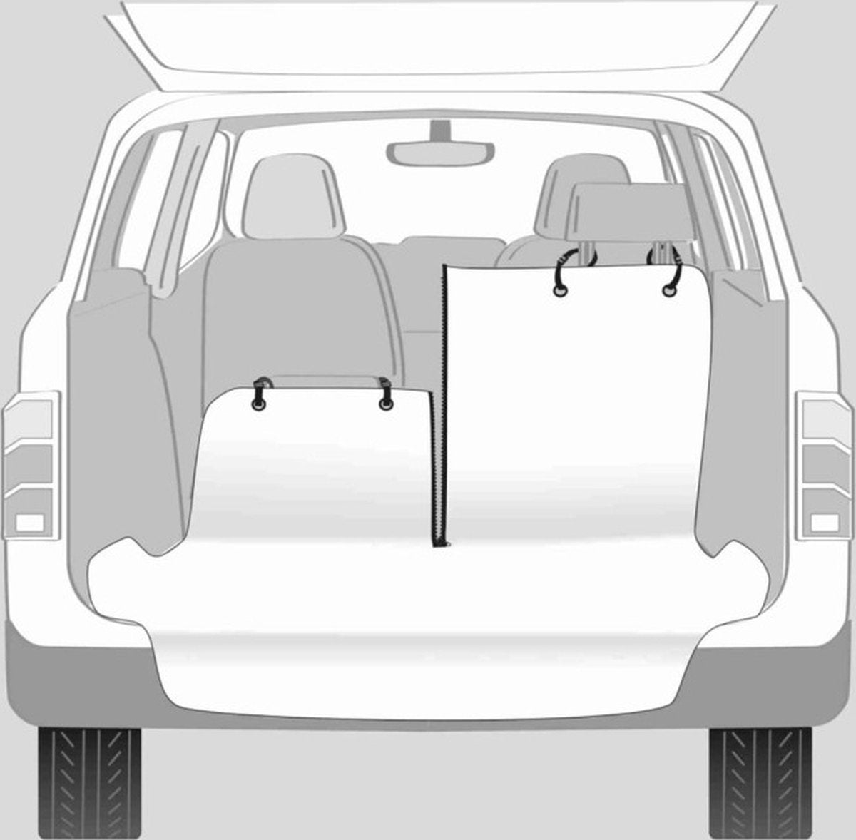 Trixie Kofferbakhoes met bumperbescherming beige en zwart