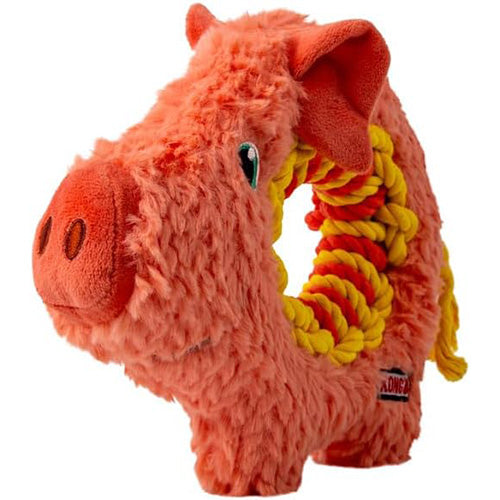 Kong Hondenspeelgoed - Ringaroos Pig Medium - 19,6x27,3 cm