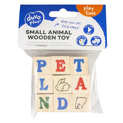 Duvoplus Knaagdierenspeelgoed - Houten Smart Cubes S - 9 blokjes