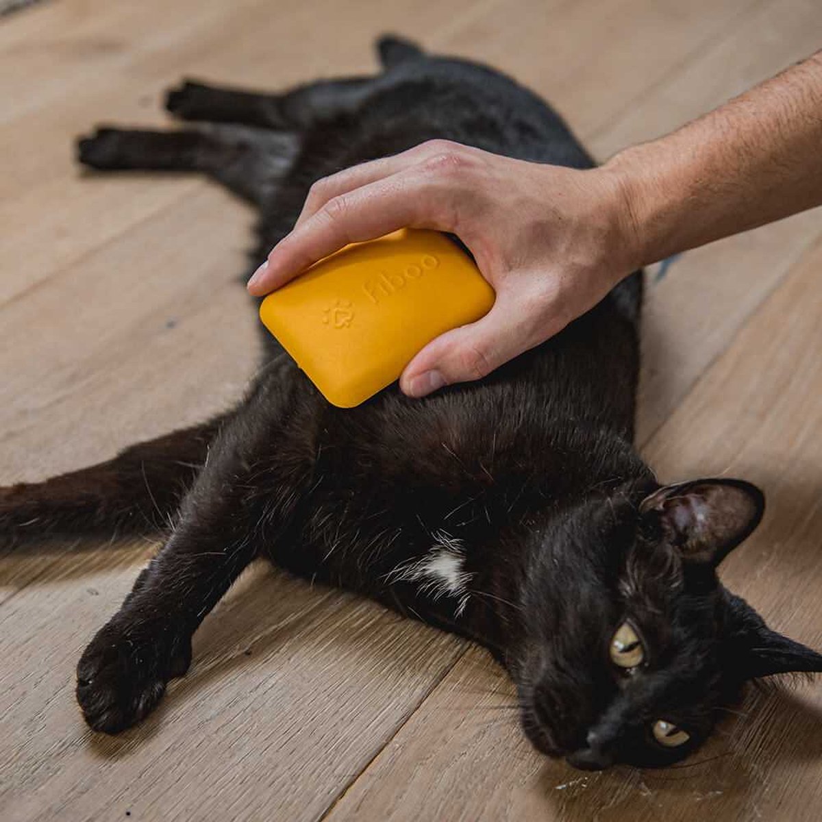 FIBOO - Kattenborstel - Massage Borstel - Zachte Variant - 9x6,4x3,8 cm