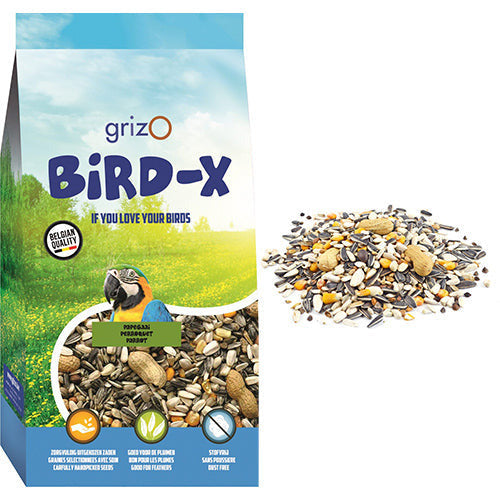 Vogelvoer Bird-X papegaai mengeling 1,75 - 3 - 12,5 kg
