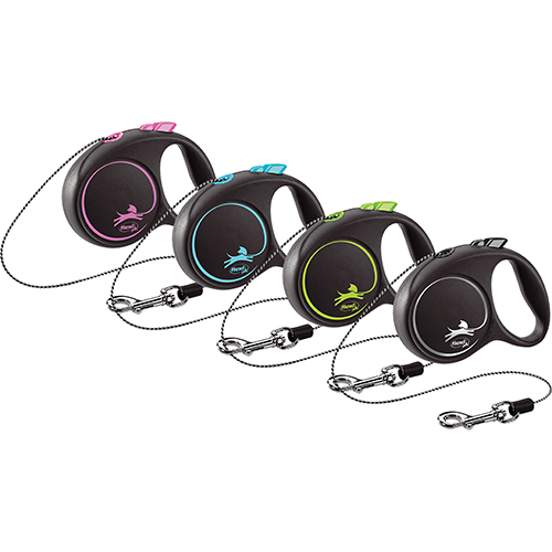 Flexi rollijn koord black design XS - 3 meter