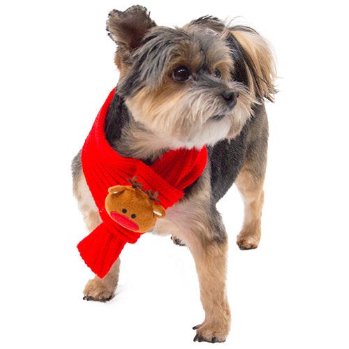 Jack and Vanilla Weihnachtsschal - roter Schal für die Feiertage - 45 cm