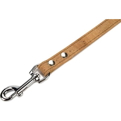 Beeztees Cork Leren Hondenriem - Naturel - 100 cm x 18 mm