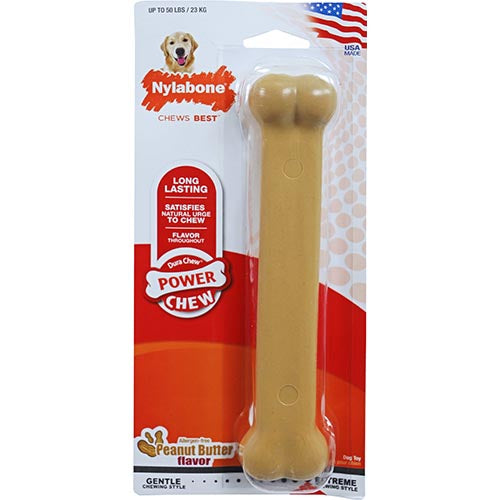 Nylabone dura chew harde bijters regular pindakaas