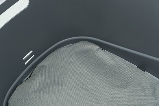 Trixie Fietsmand voor bagagedrager, kunststof/metaal, 36 × 47 × 46 cm, grijs