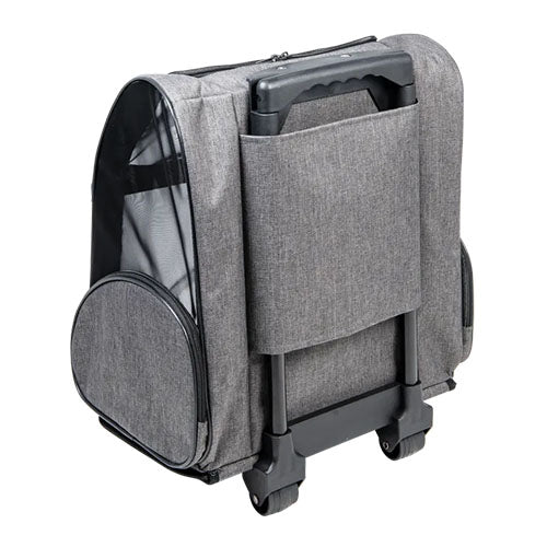 Jack and Vanilla trolley draagtas 40 x 26 x 40 cm grijs-zwart