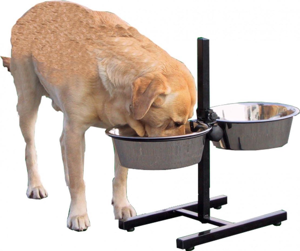 H-Standaard inclusief Roestvrijstalen voerbakken - 24 cm