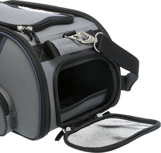 Trixie Wings Flugzeugtasche - Hundetransporter - 46x28x23 cm Grau Blau