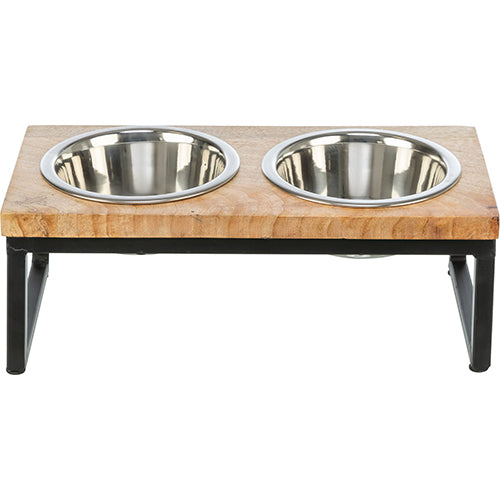 Trixie Futterständer mit 2 Näpfen 1,8 Liter – 48 x 24 x 16 cm