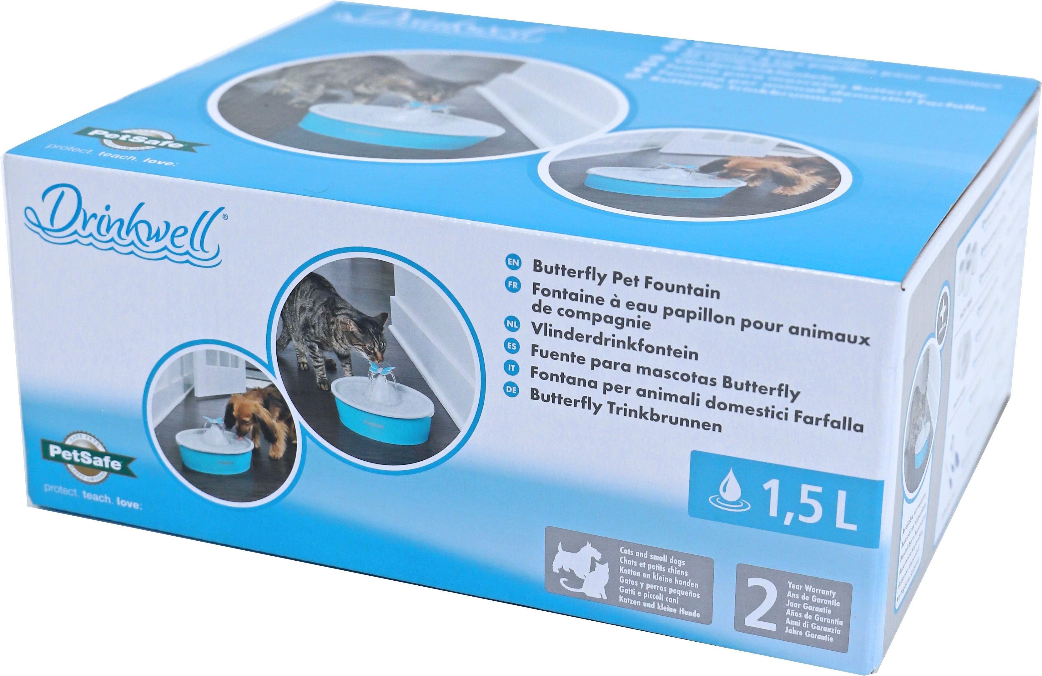 PetSafe Drinkwell Trinkbrunnen Butterfly, 1,5 Liter.