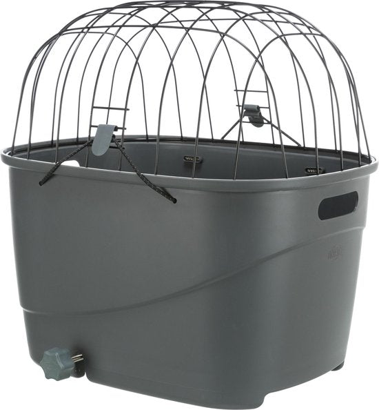 Trixie Fietsmand voor bagagedrager, kunststof/metaal, 36 × 47 × 46 cm, grijs