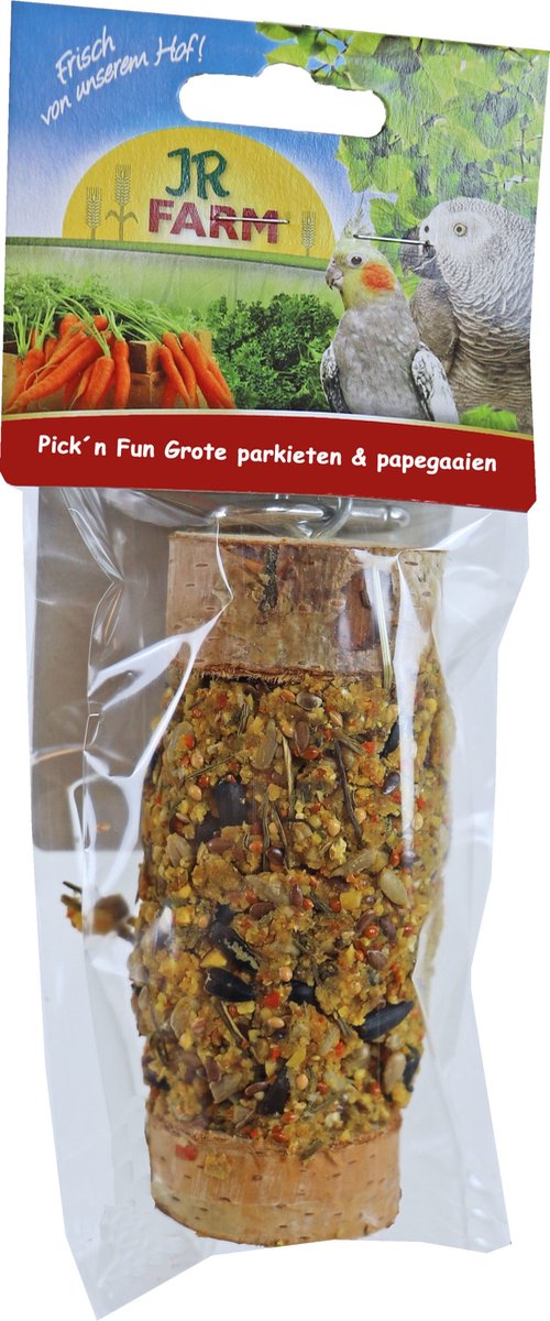 JR Farm  Pick’n’Fun grote parkiet & papegaai - 185 gram