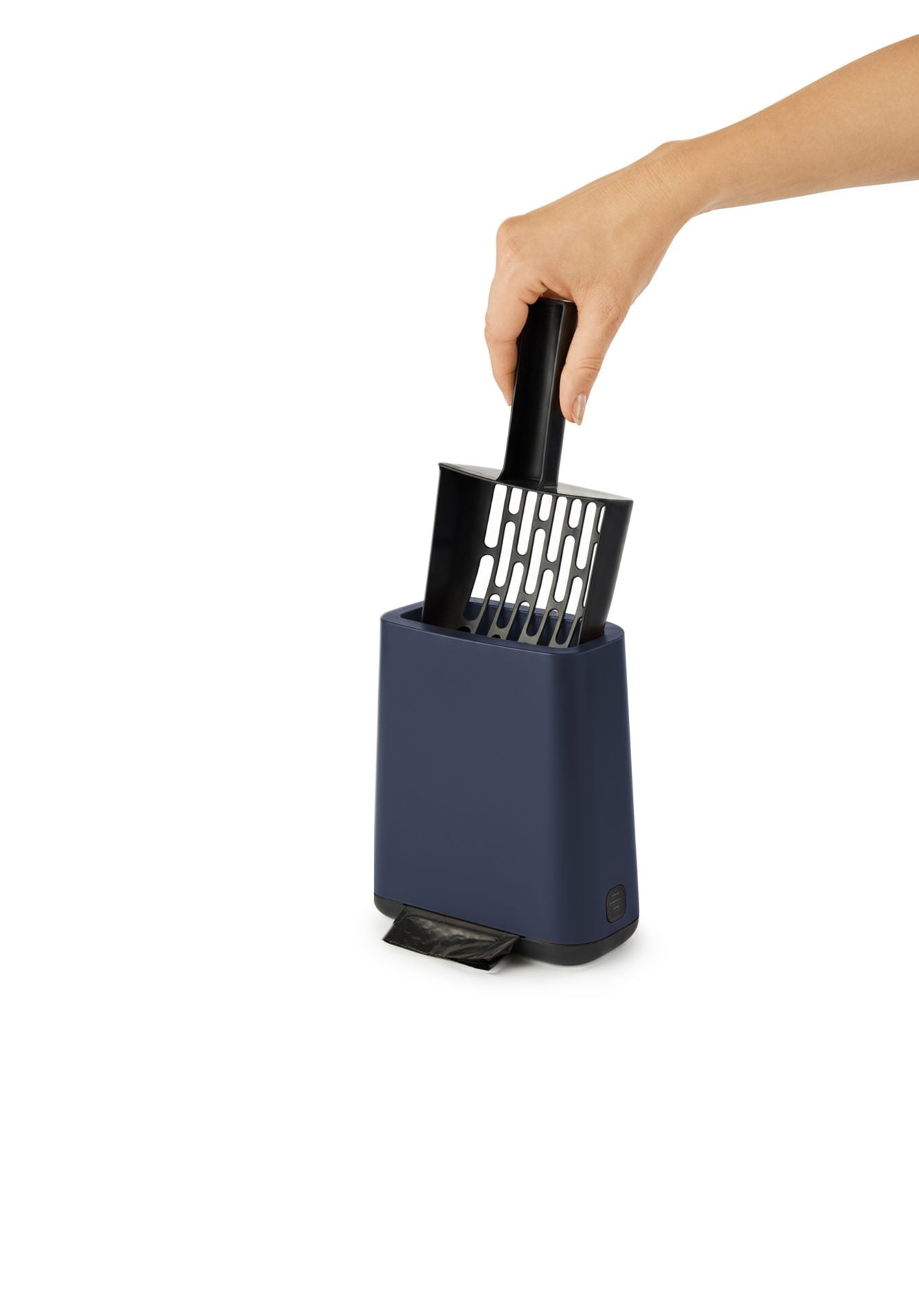 Rotho kattenbakschep en houder biala midnight blue