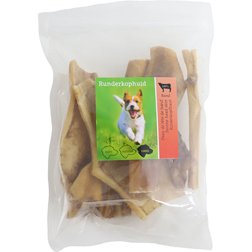 Natuurlijke Snack Rund - Runderkophuid zonder haar in diverse lengtes