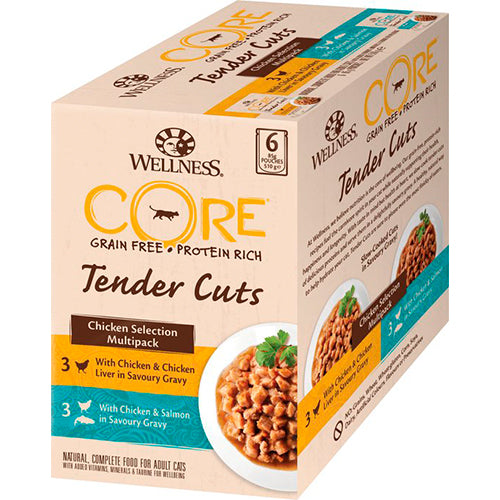 Wellness Core - kattenvoeding - natvoer zakje - Multipack - 6 x 85 gram